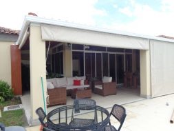 cortina enrollable sistema de carreta y manila